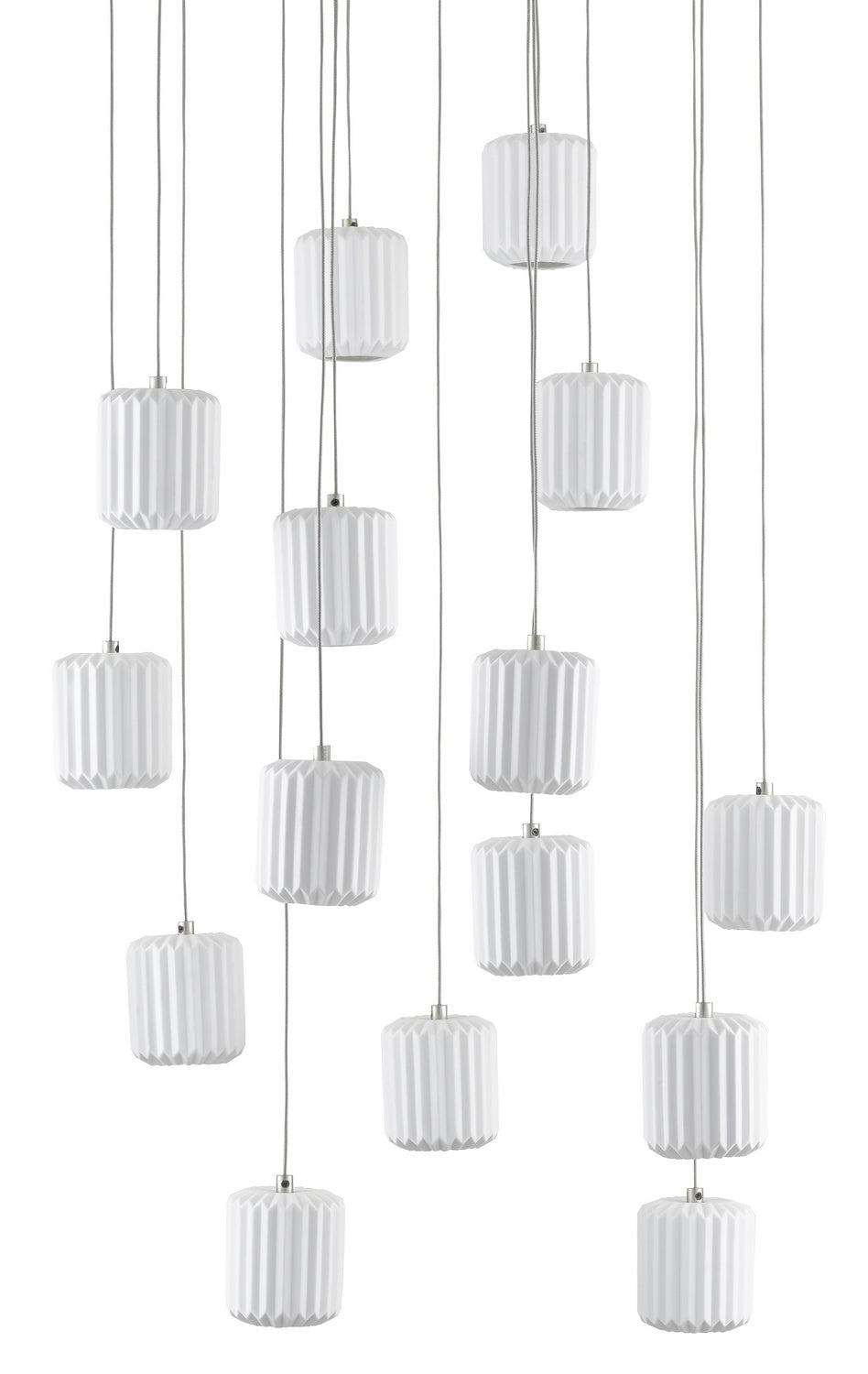 15 Light Pendant from the Dove collection in White finish