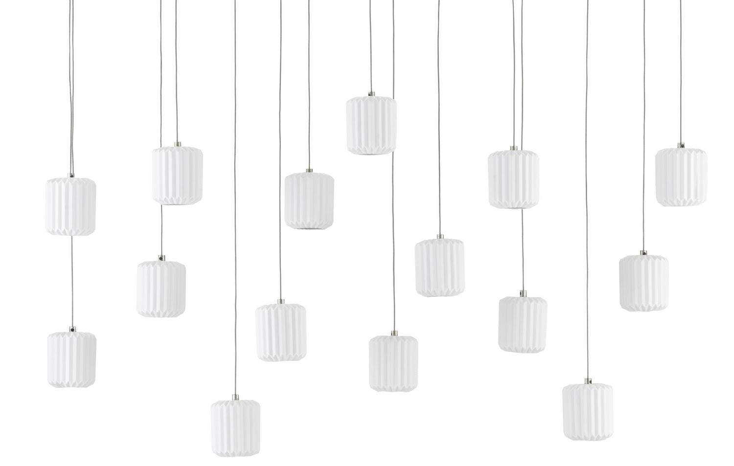 15 Light Pendant from the Dove collection in White finish