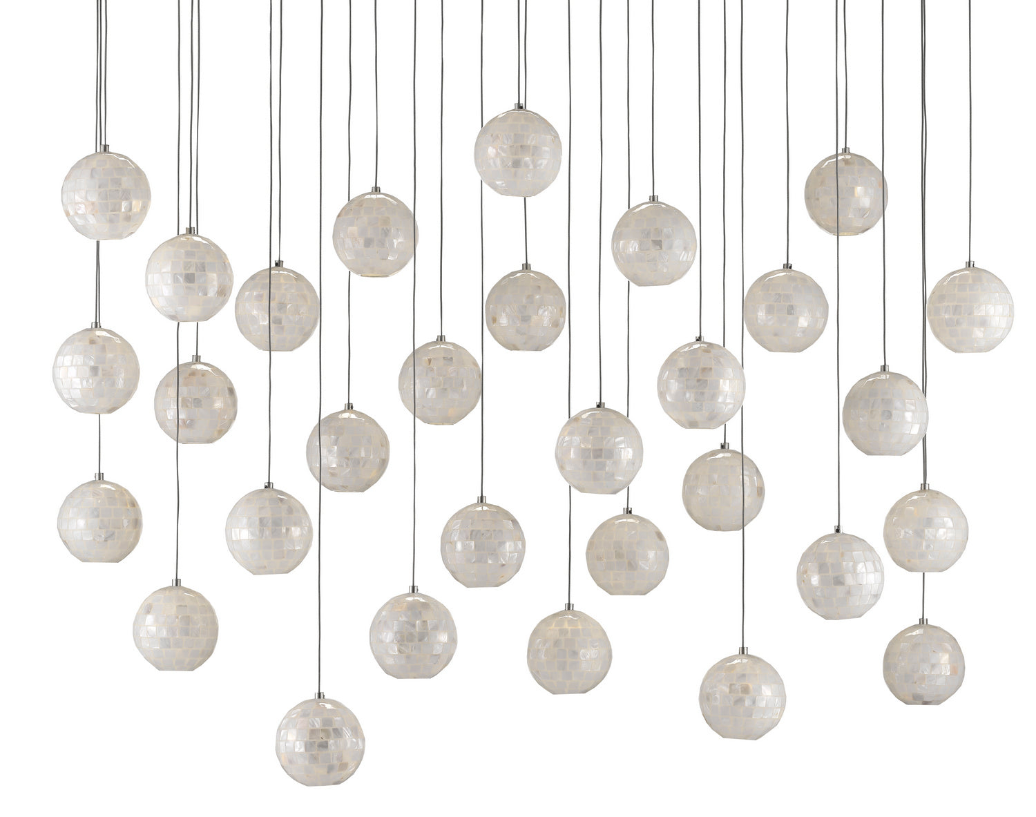 30 Light Pendant from the Finhorn collection in Pearl finish