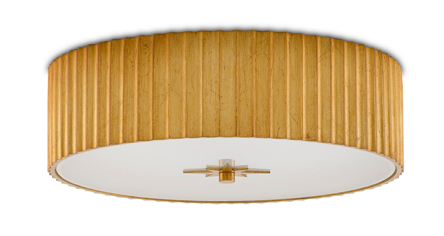 LED Flush Mount from the Caravel collection in Gold Leaf finish