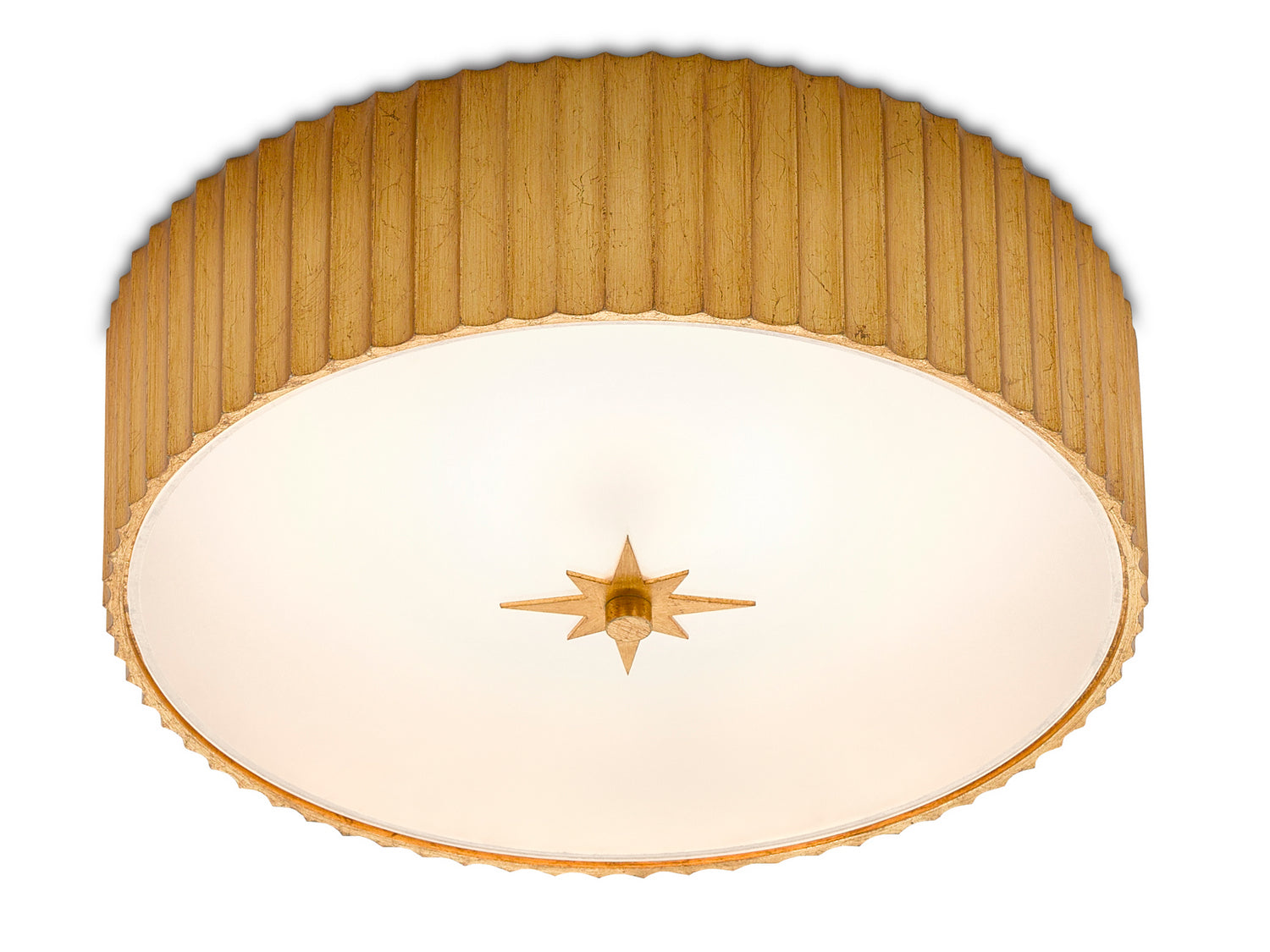 LED Flush Mount from the Caravel collection in Gold Leaf finish