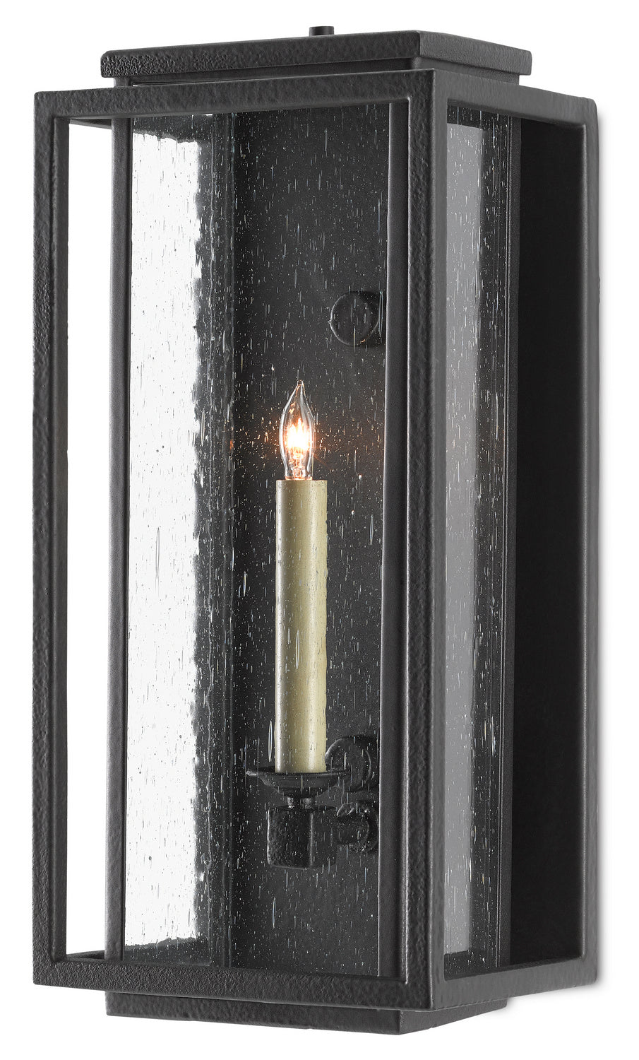 One Light Outdoor Wall Sconce from the Wright collection in Midnight finish