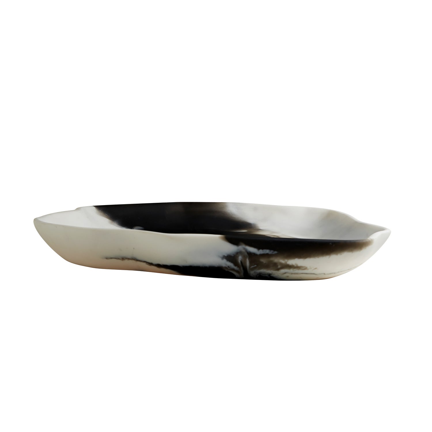 Trays, Set of 2 from the Hollies collection in Black & White finish