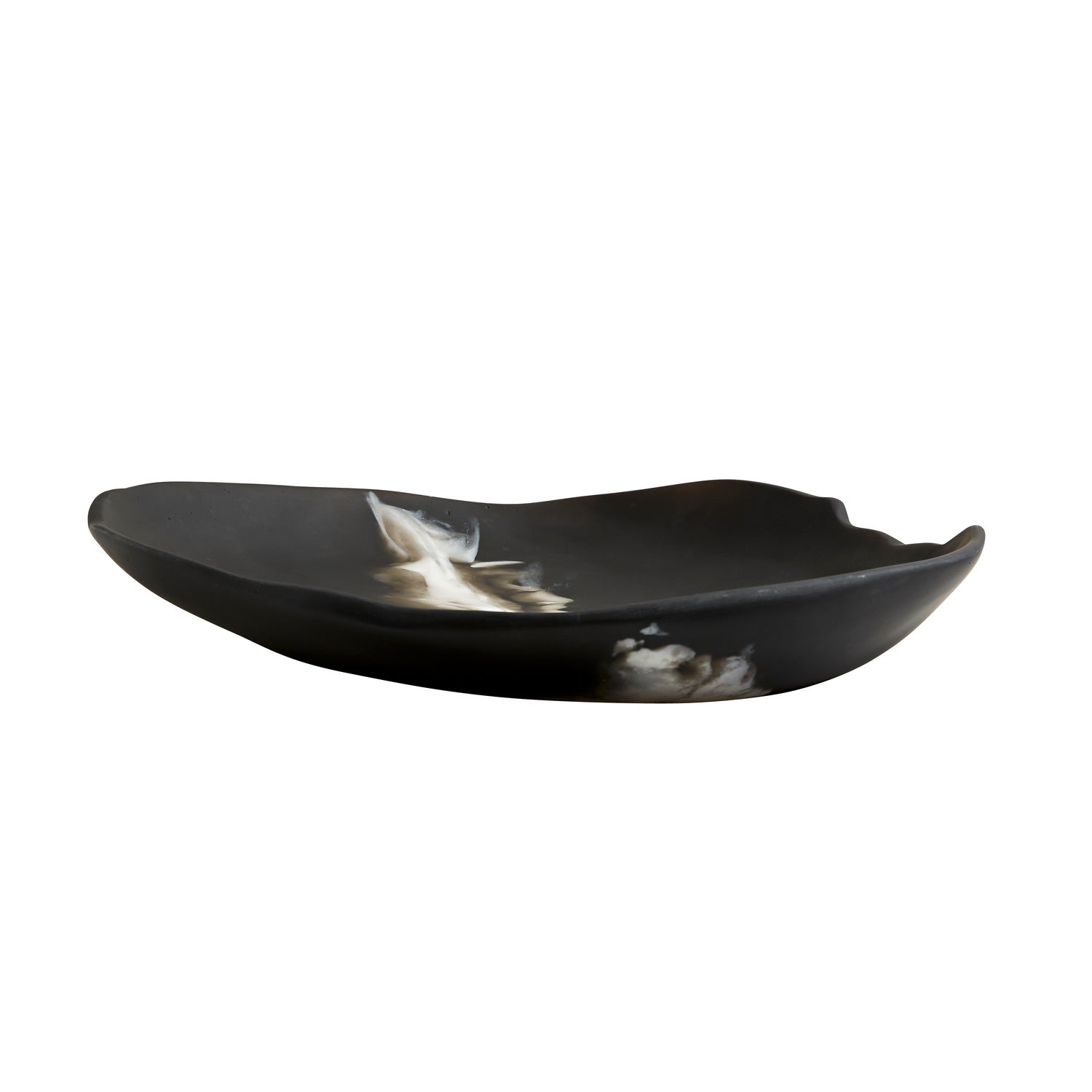 Trays, Set of 2 from the Hollies collection in Black & White finish