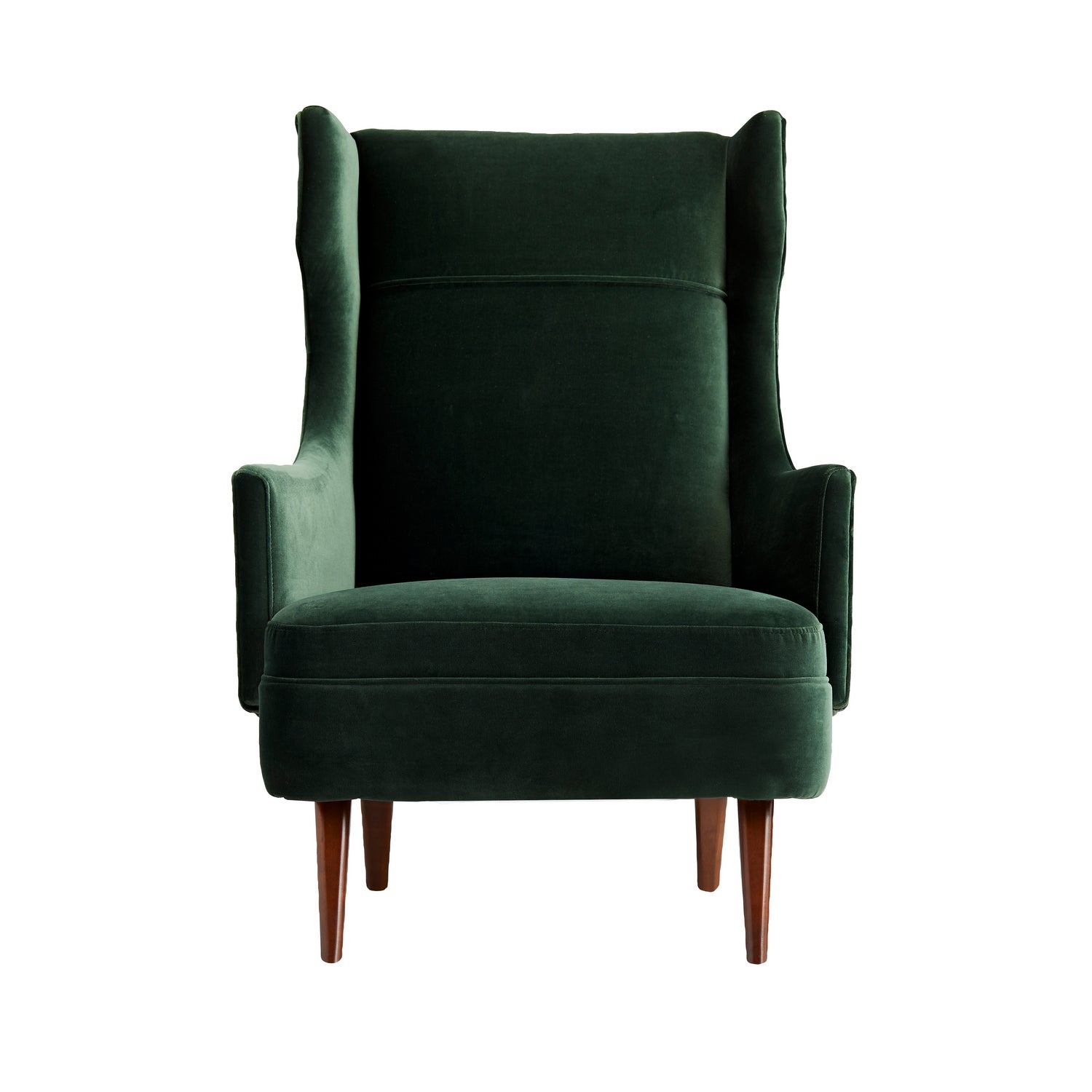 Upholstery - Chair from the Budelli collection in Forest Velvet/Dark Walnut finish