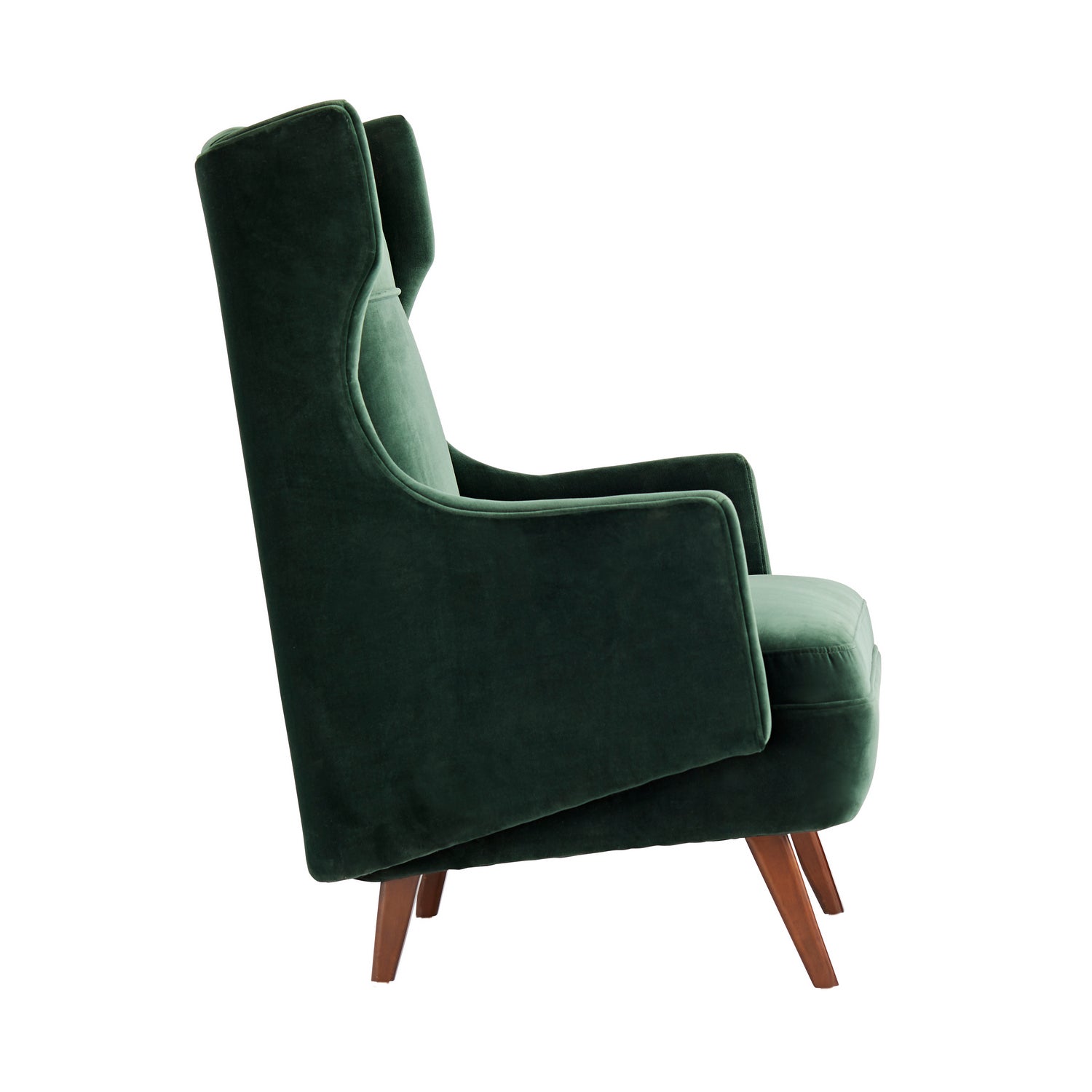 Upholstery - Chair from the Budelli collection in Forest Velvet/Dark Walnut finish