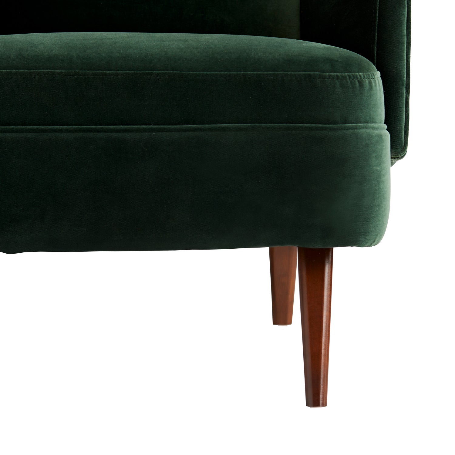 Upholstery - Chair from the Budelli collection in Forest Velvet/Dark Walnut finish