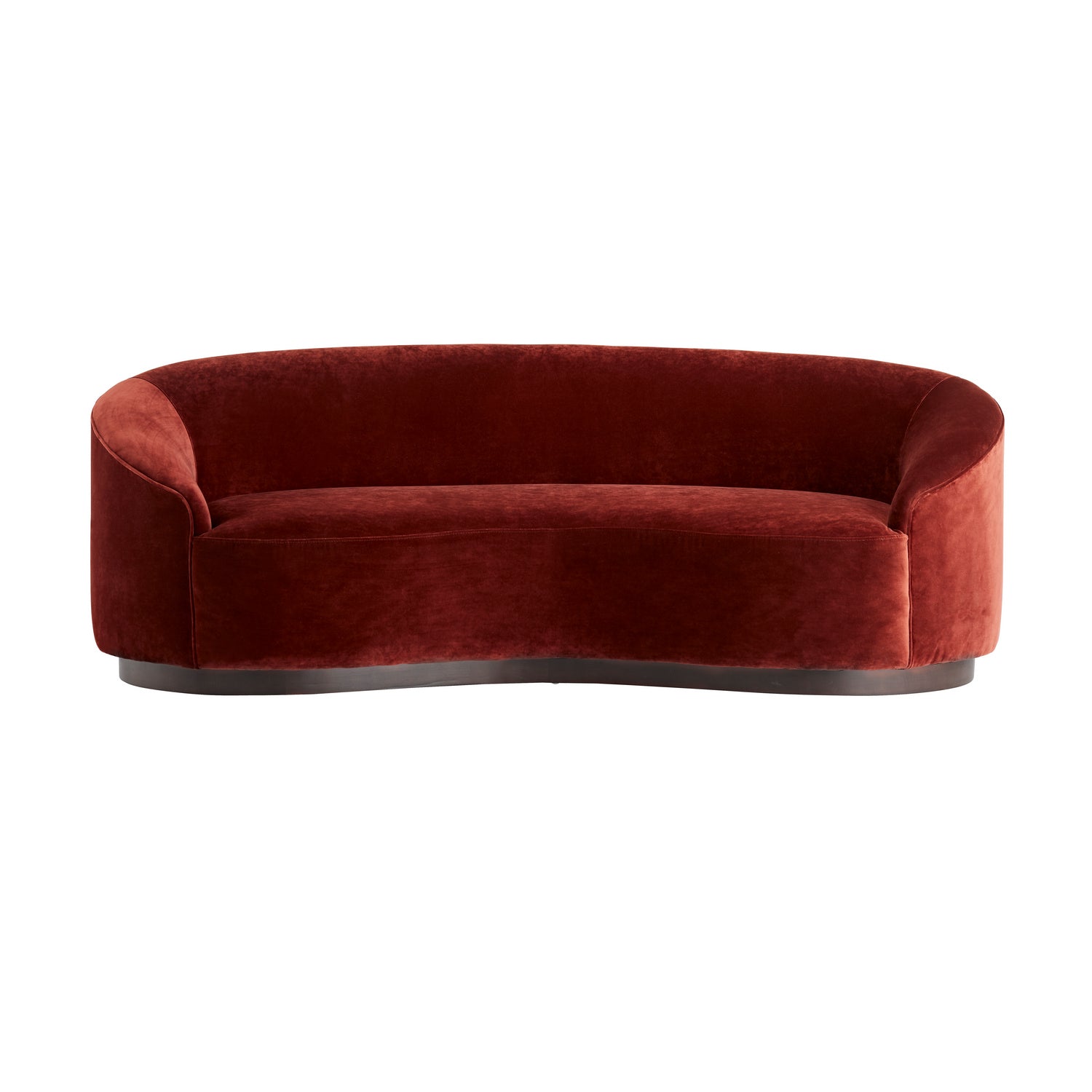 Upholstery - Sofa from the Turner collection in Paprika Velvet/Dark Walnut finish