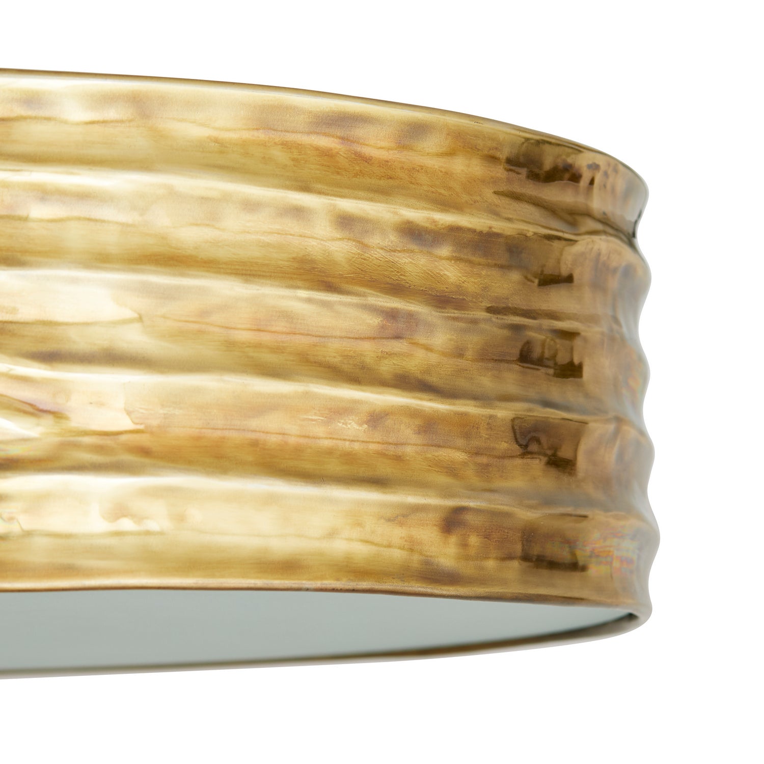 Two Light Semi-Flush Mount from the Anna collection in Antique Brass finish