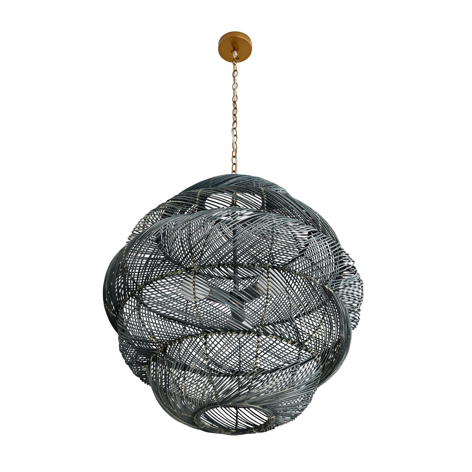 Three Light Pendant from the Gwen collection in Dark Gray finish