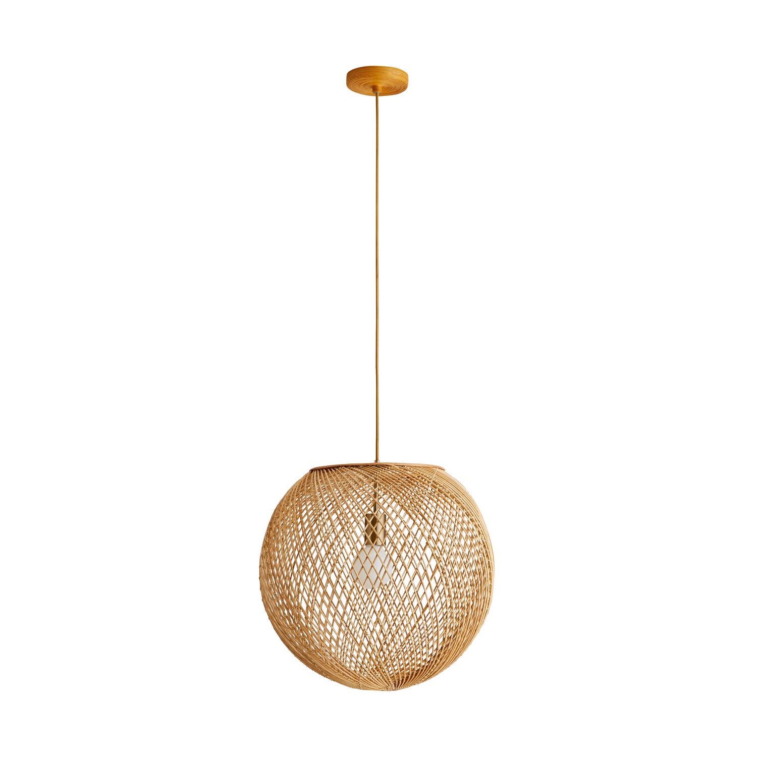 One Light Pendant from the Indiana collection in Natural finish