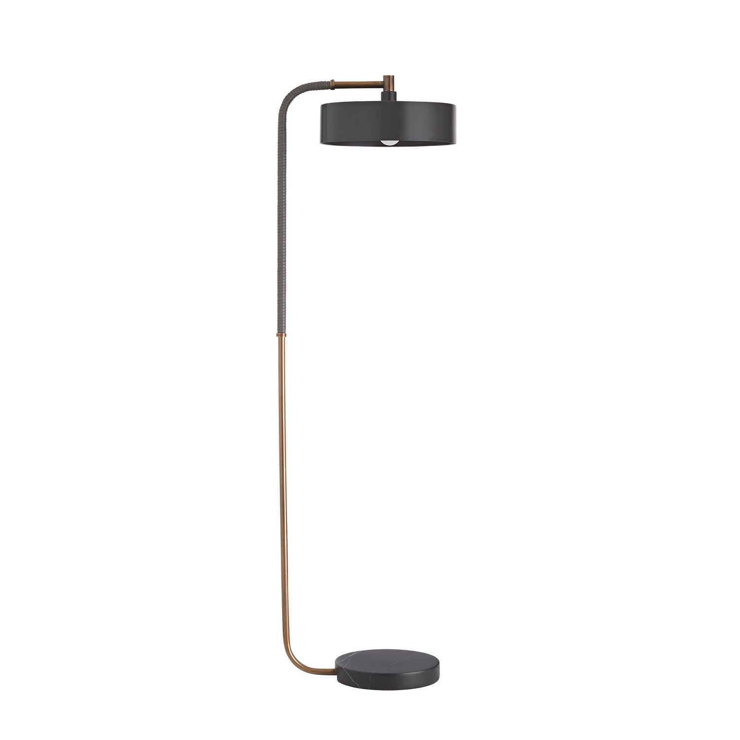 One Light Floor Lamp from the Aaron collection in Heritage Brass finish