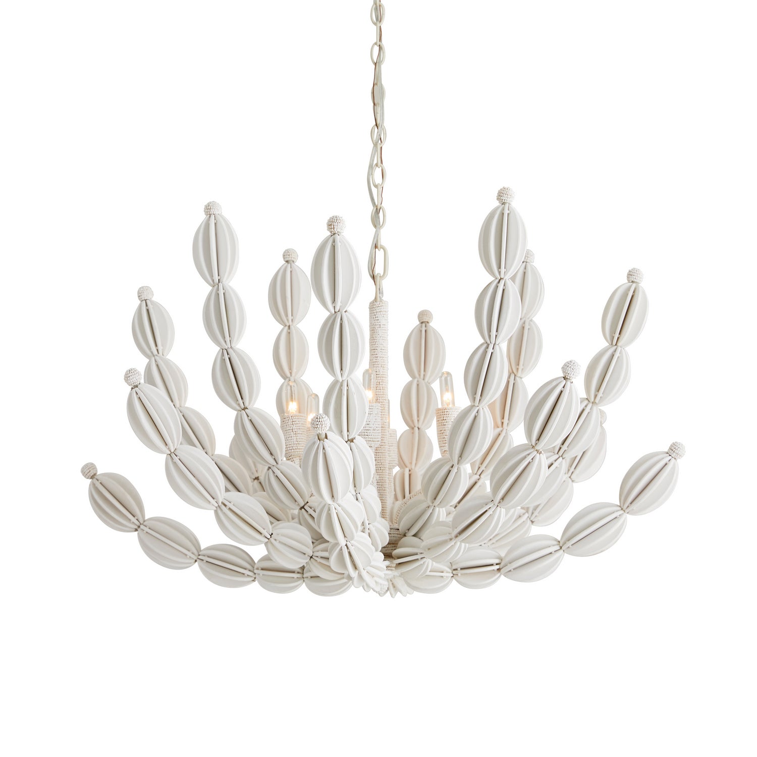 Six Light Chandelier from the Indi collection in White finish