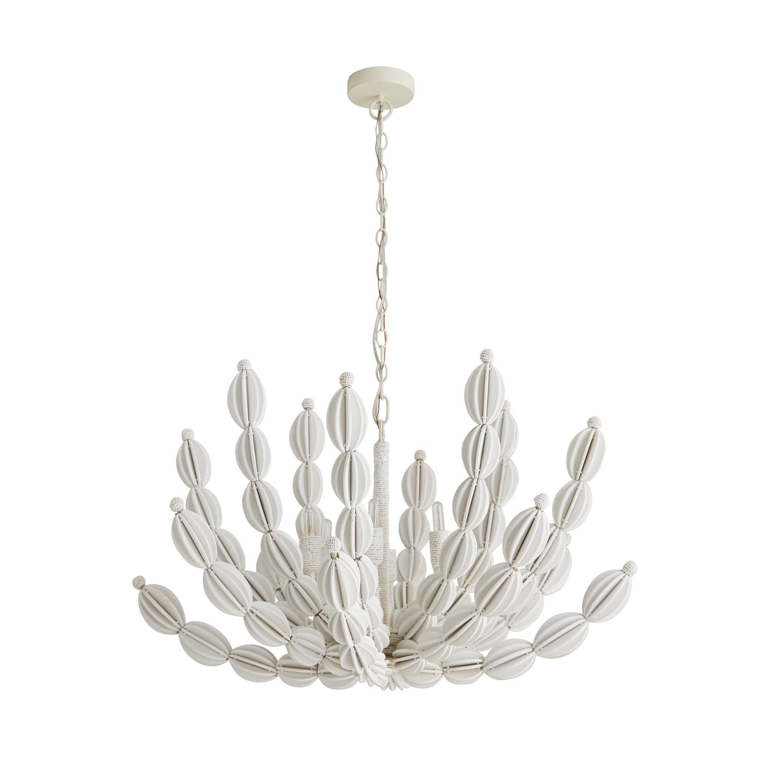 Six Light Chandelier from the Indi collection in White finish