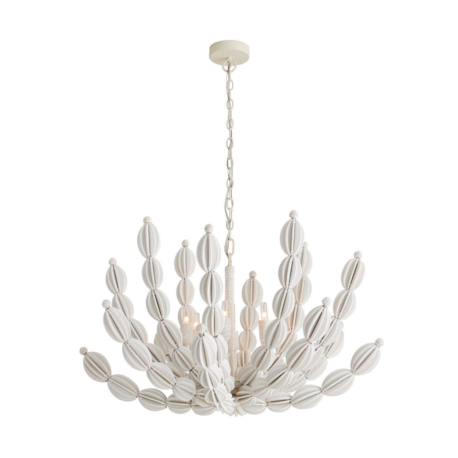 Six Light Chandelier from the Indi collection in White finish