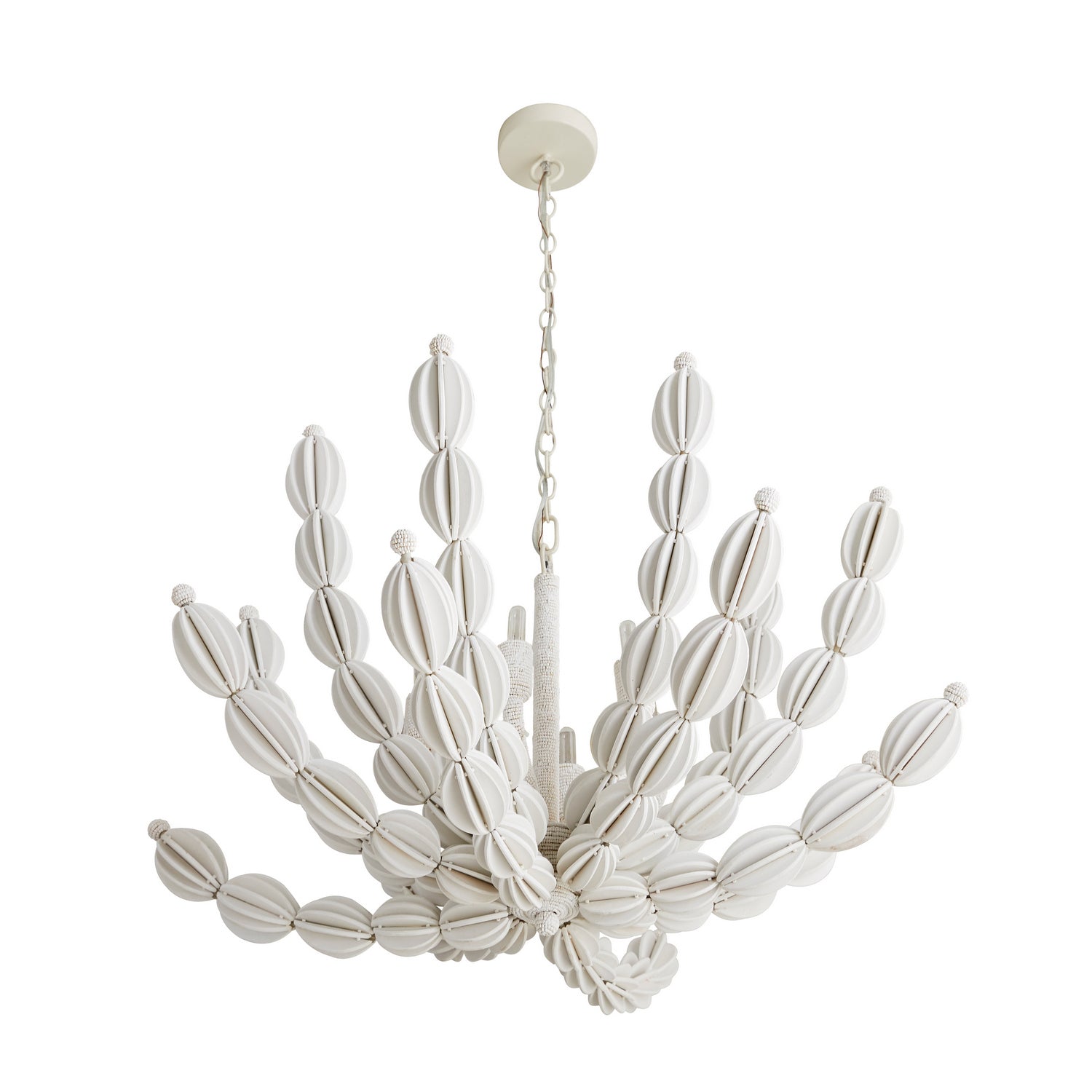 Six Light Chandelier from the Indi collection in White finish