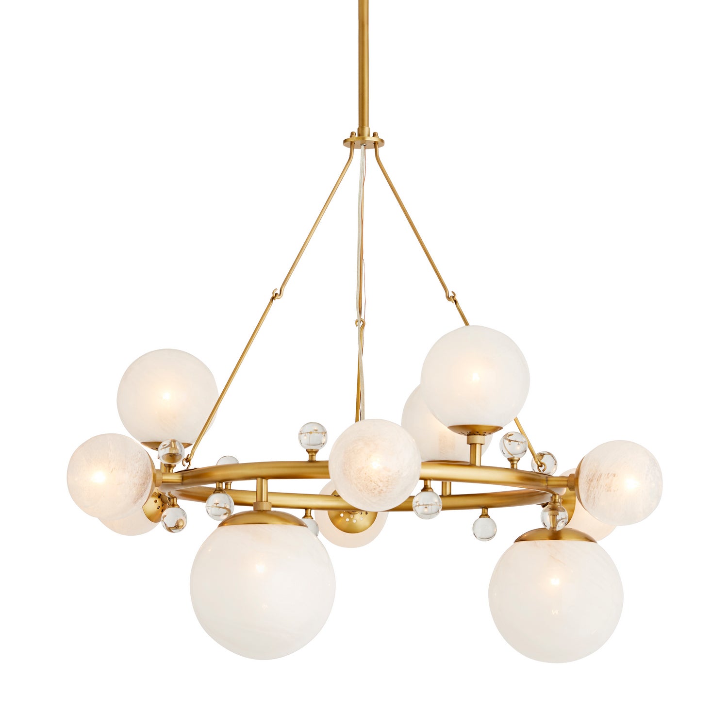 12 Light Chandelier from the Troon collection in Antique Brass finish