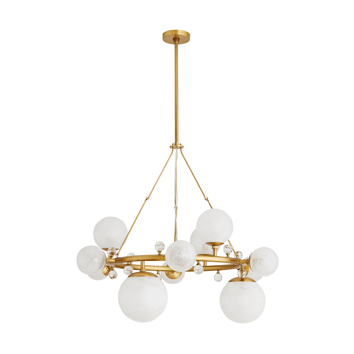 12 Light Chandelier from the Troon collection in Antique Brass finish