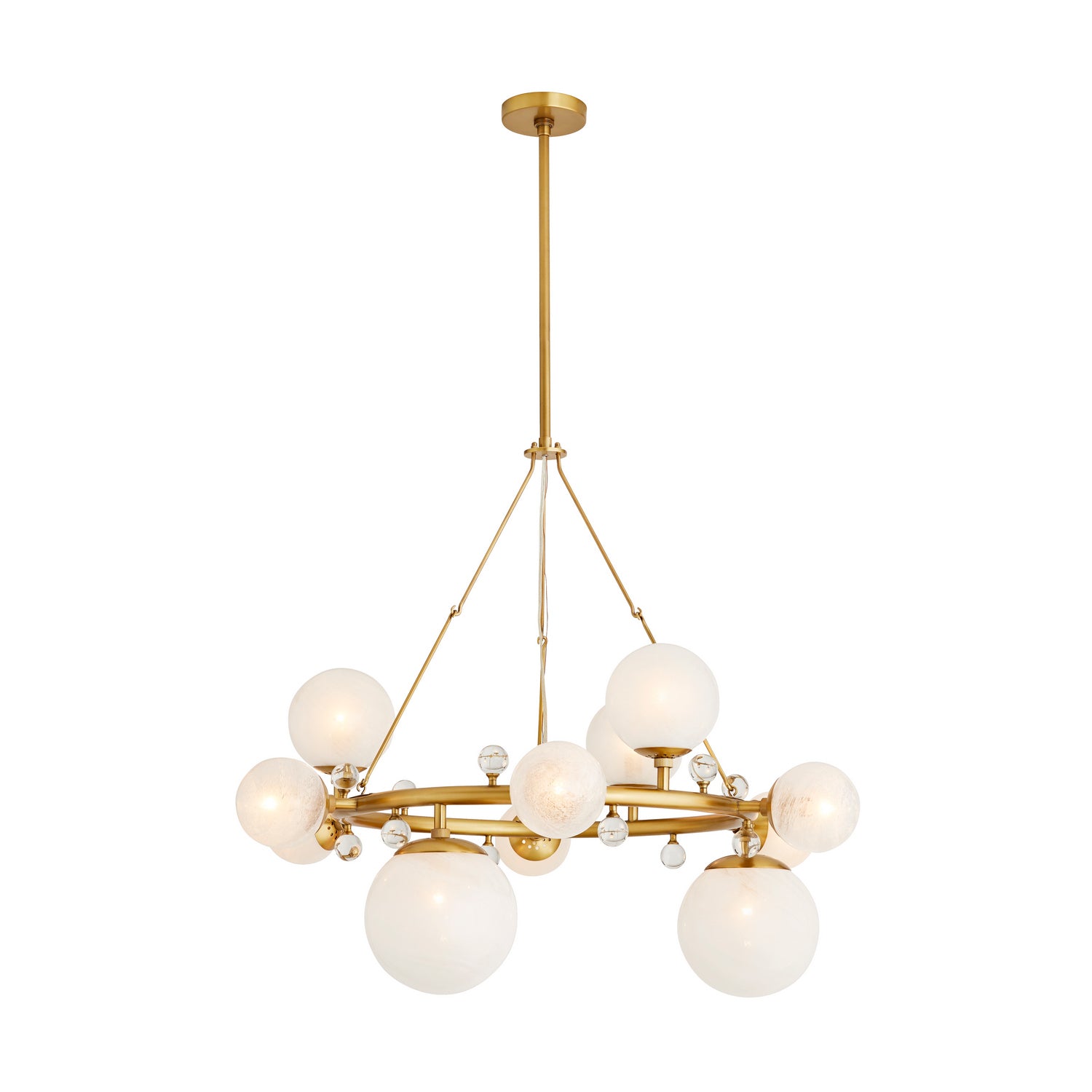 12 Light Chandelier from the Troon collection in Antique Brass finish