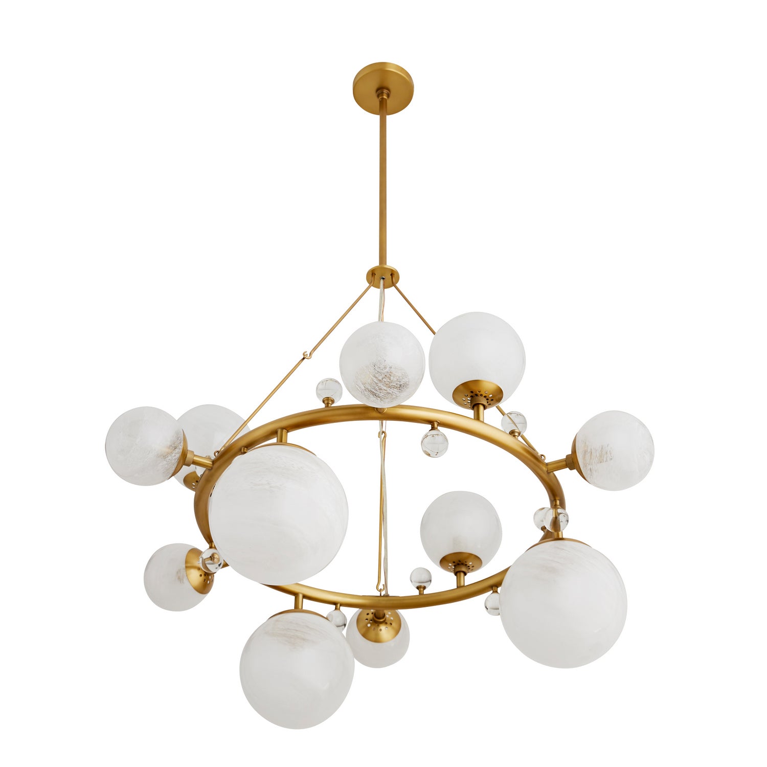 12 Light Chandelier from the Troon collection in Antique Brass finish