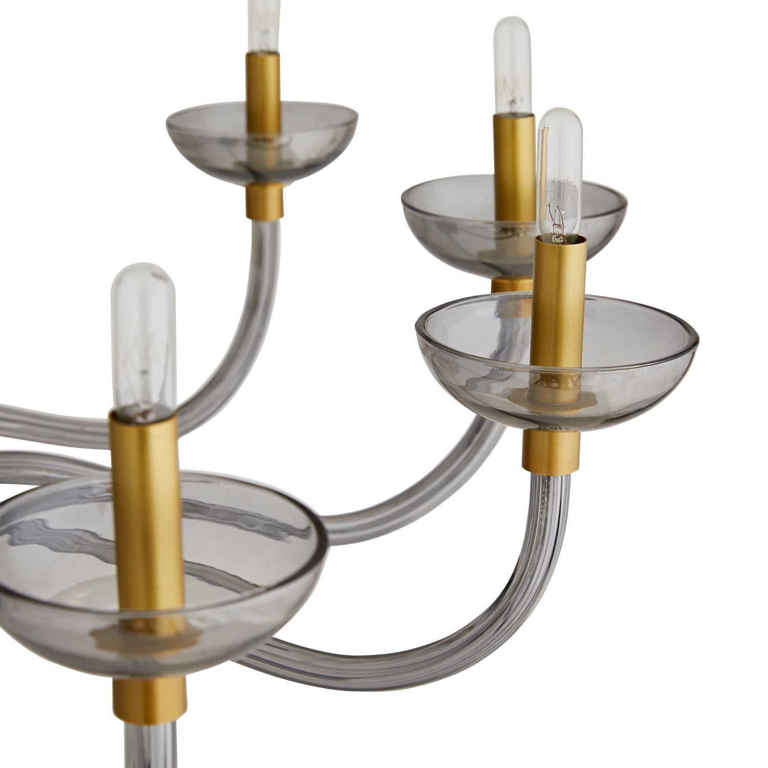 Ten Light Chandelier from the Gustavo collection in Smoke finish