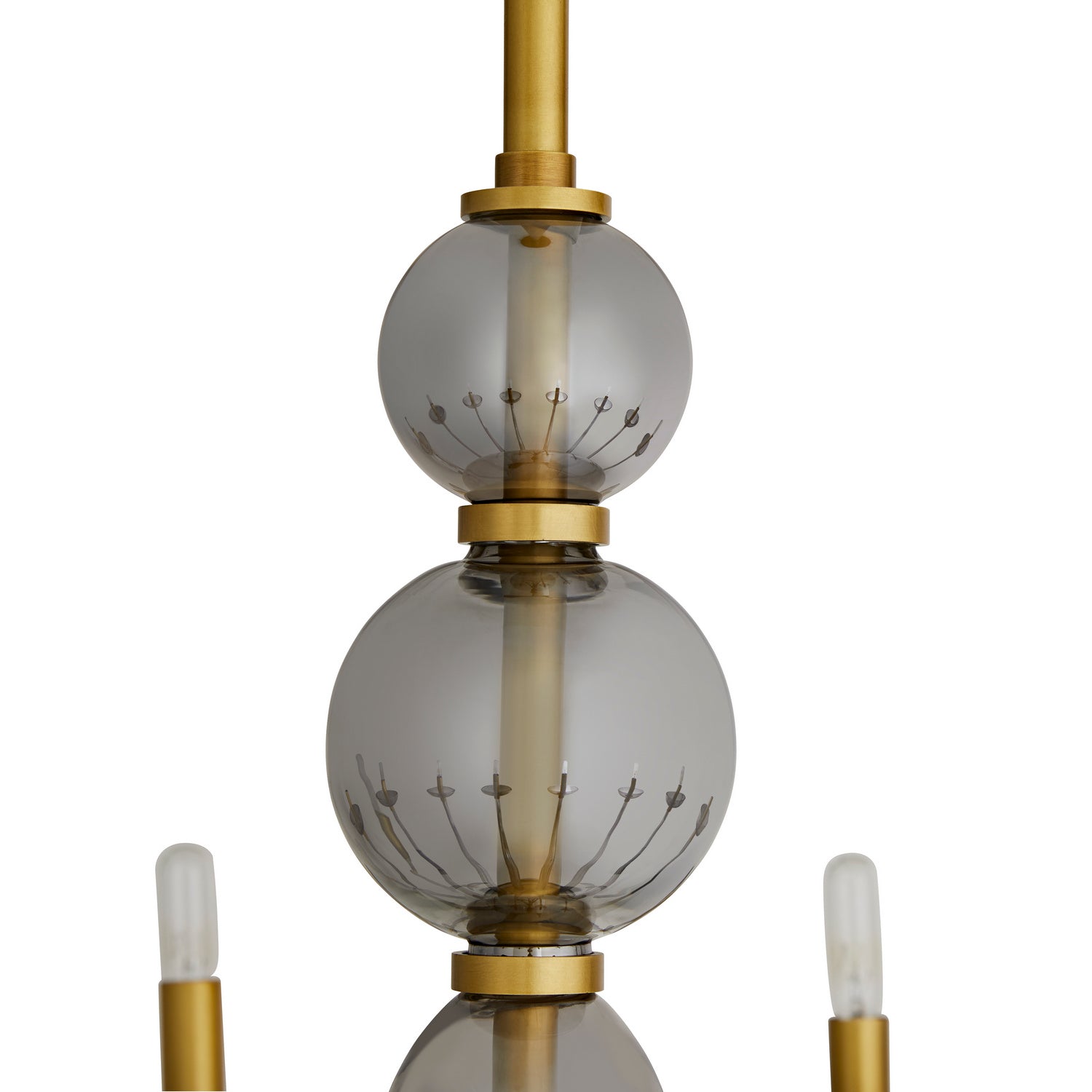 Ten Light Chandelier from the Gustavo collection in Smoke finish