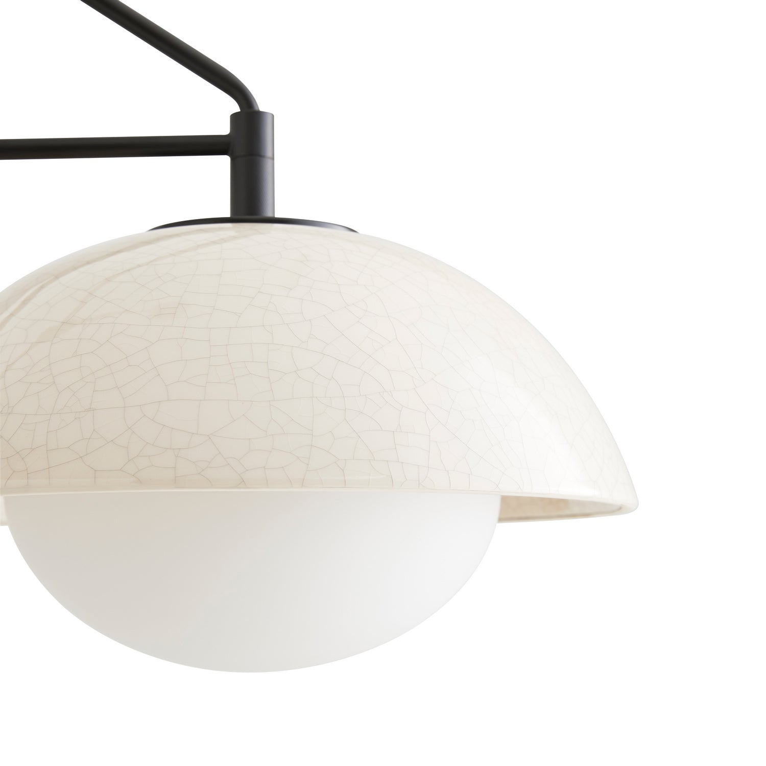 Two Light Linear Pendant from the Glaze collection in Ivory Stained Crackle finish