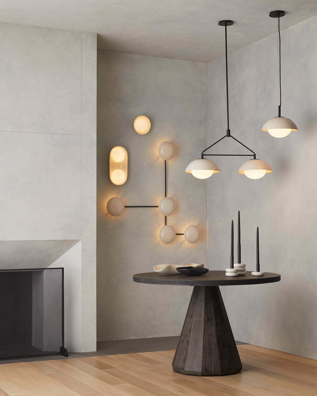 Two Light Linear Pendant from the Glaze collection in Ivory Stained Crackle finish