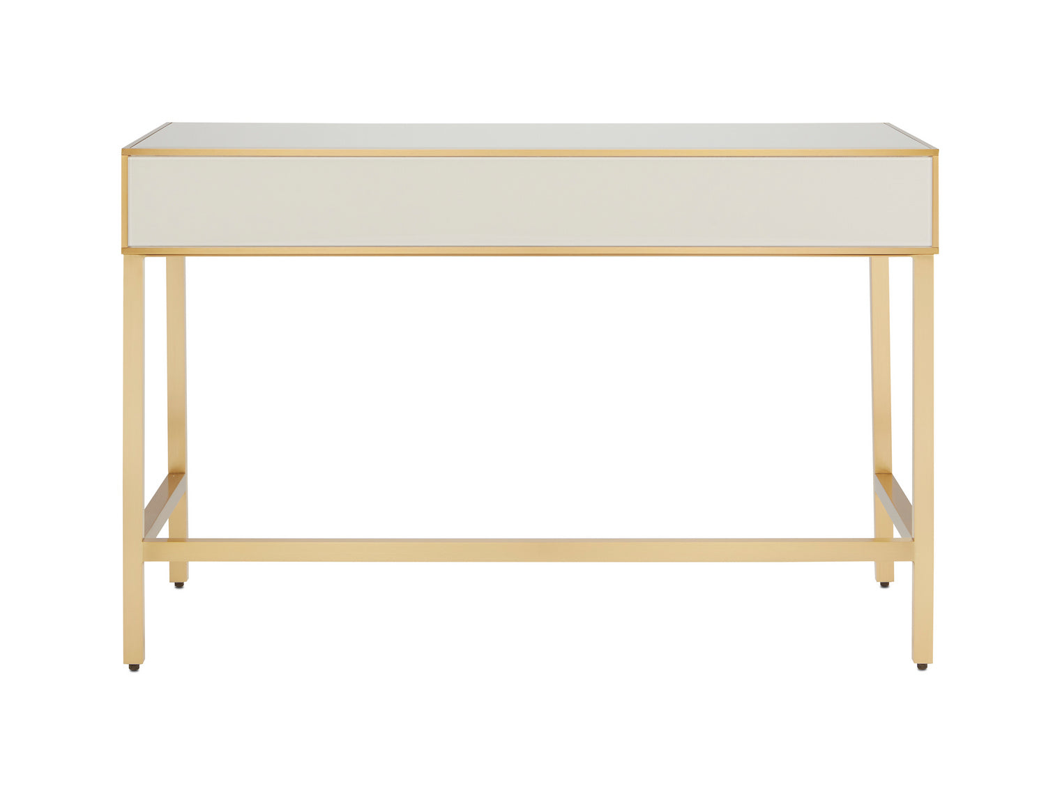 Vanity from the Arden collection in Ivory/Satin Brass finish