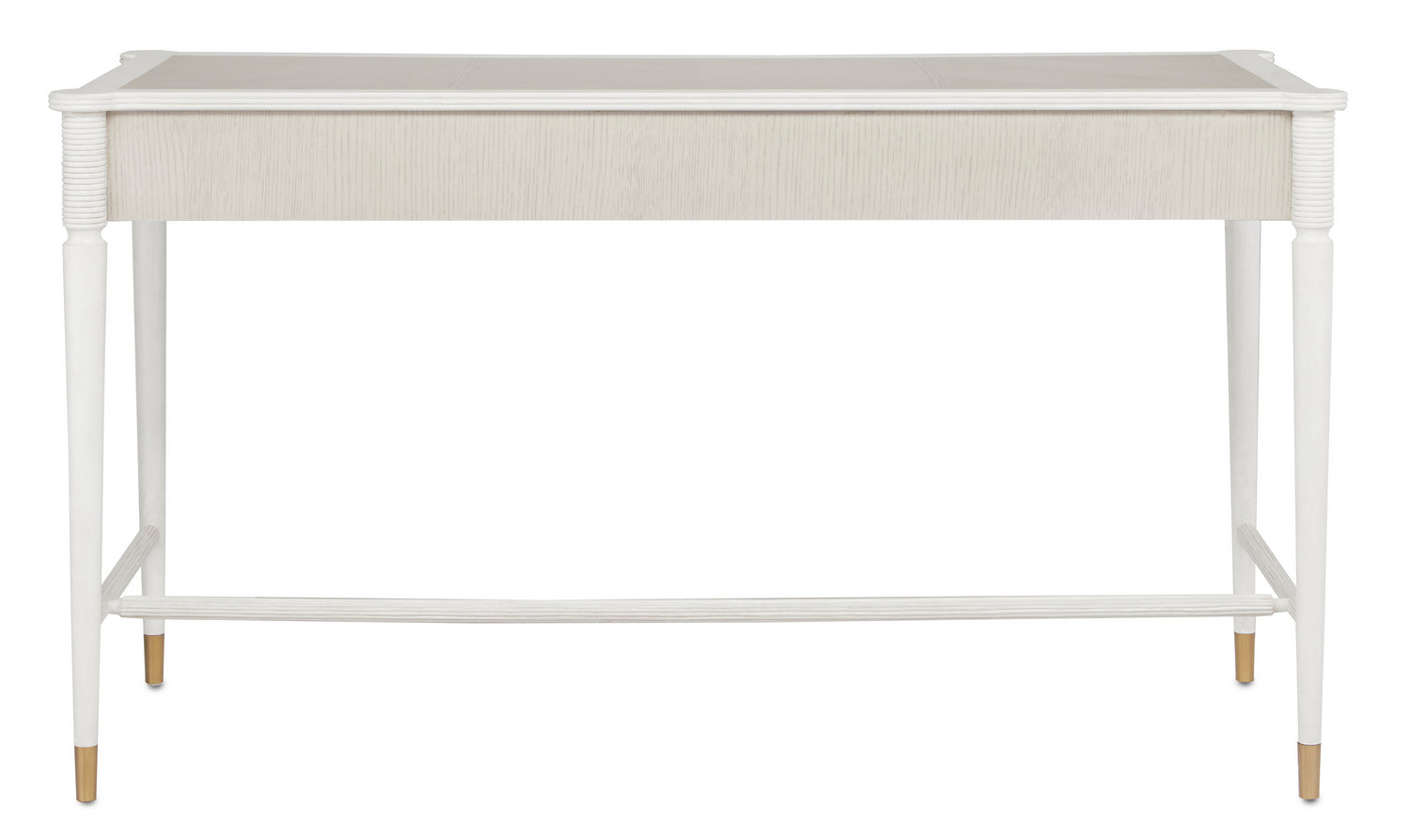 Desk from the Winterthur collection in Off White/Fog/Brass finish