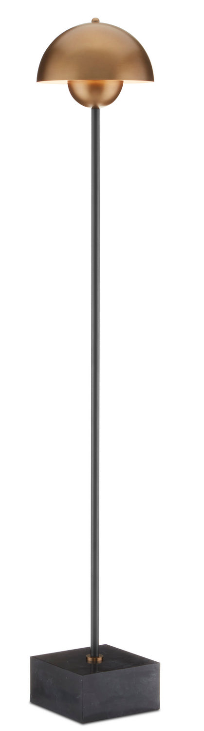 One Light Floor Lamp from the La collection in Brushed Brass/Black finish