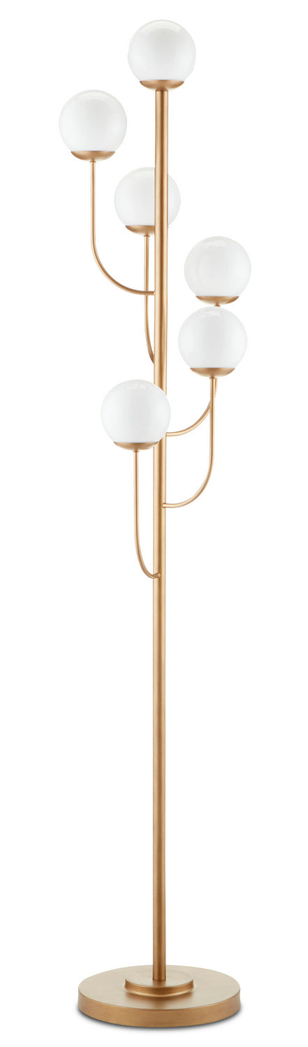 Six Light Floor Lamp from the Farnsworth collection in Brass finish