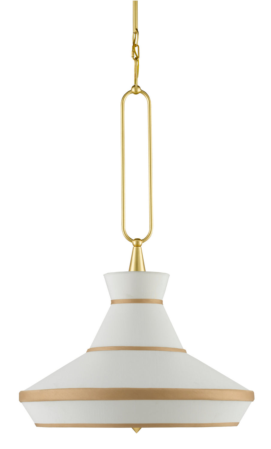 Two Light Pendant from the Perth collection in Gold Leaf/White finish