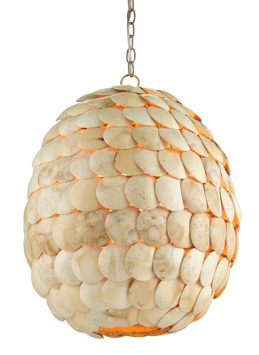 Three Light Pendant from the Buko collection in Coco Cream finish