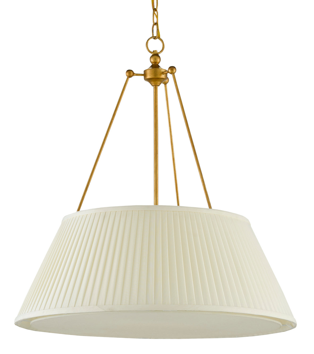 LED Pendant from the Lytham collection in Antique Gold Leaf/White finish