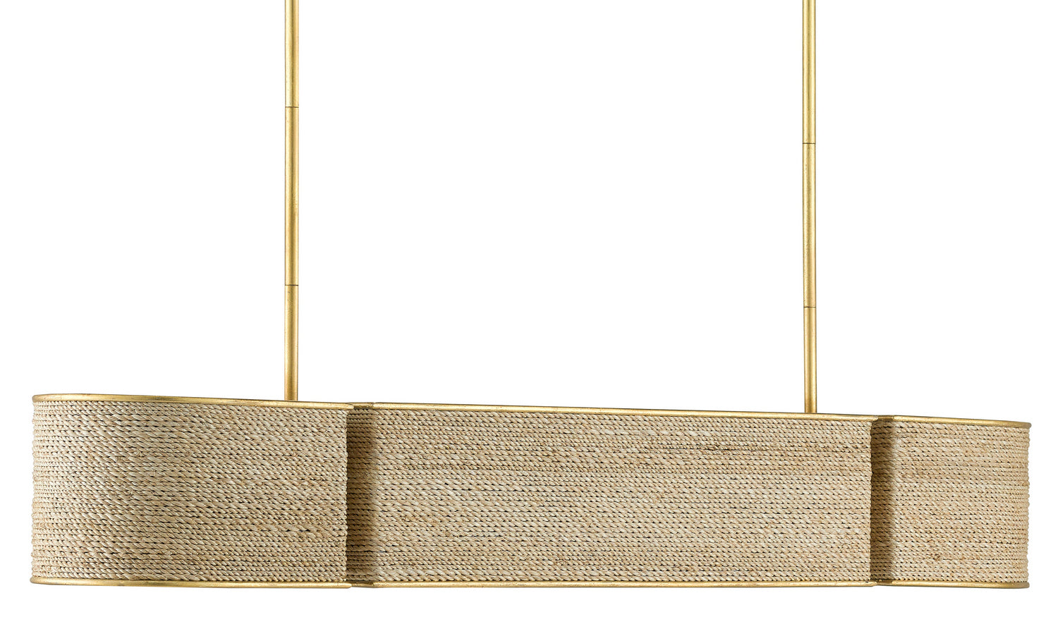 Four Light Chandelier from the Tenby collection in Contemporary Gold Leaf/Abaca Rope finish