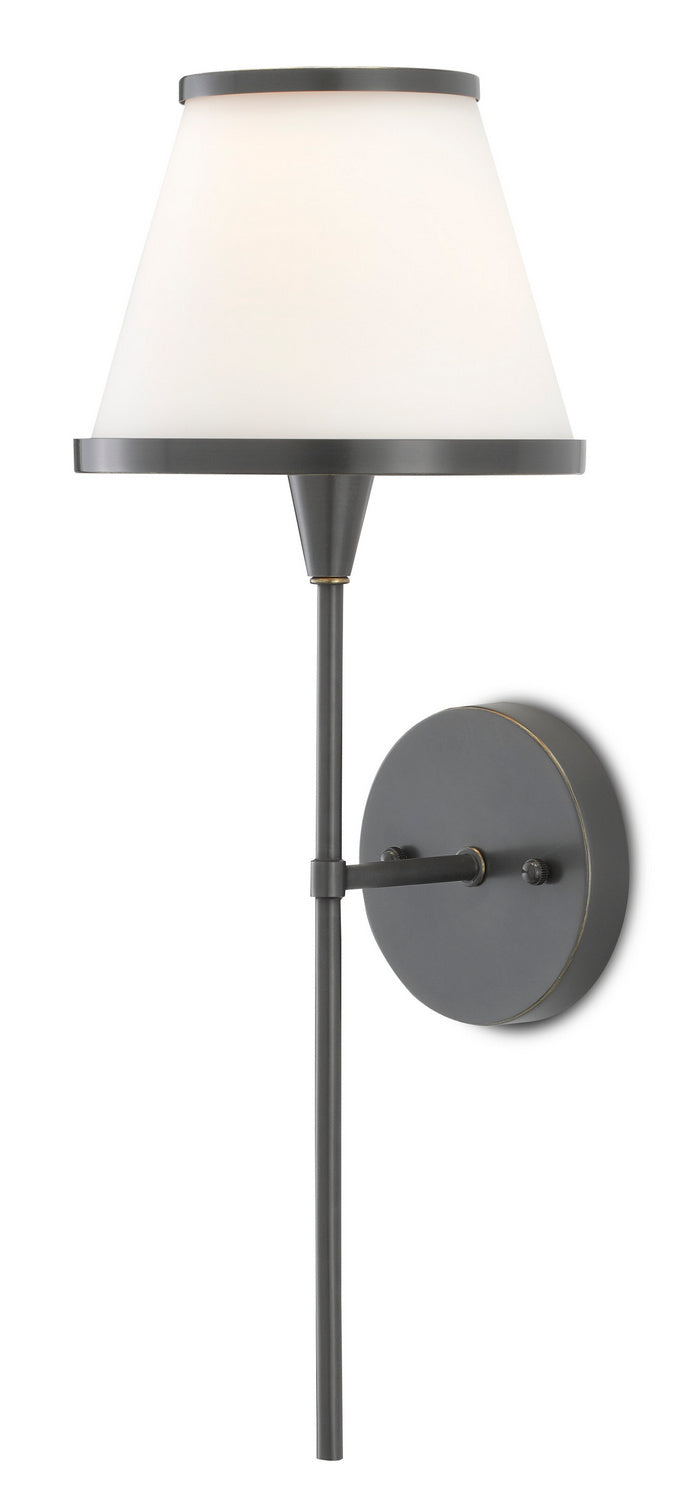 One Light Wall Sconce from the Bagno collection in Oil Rubbed Bronze/Opaque Glass finish