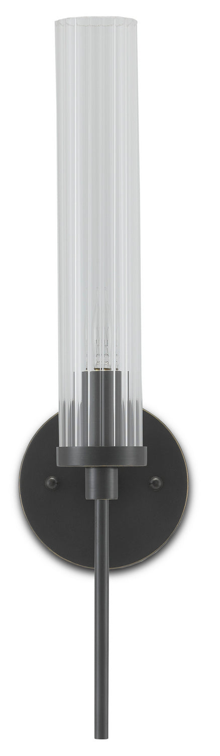 One Light Wall Sconce from the Bagno collection in Oil Rubbed Bronze/Clear finish