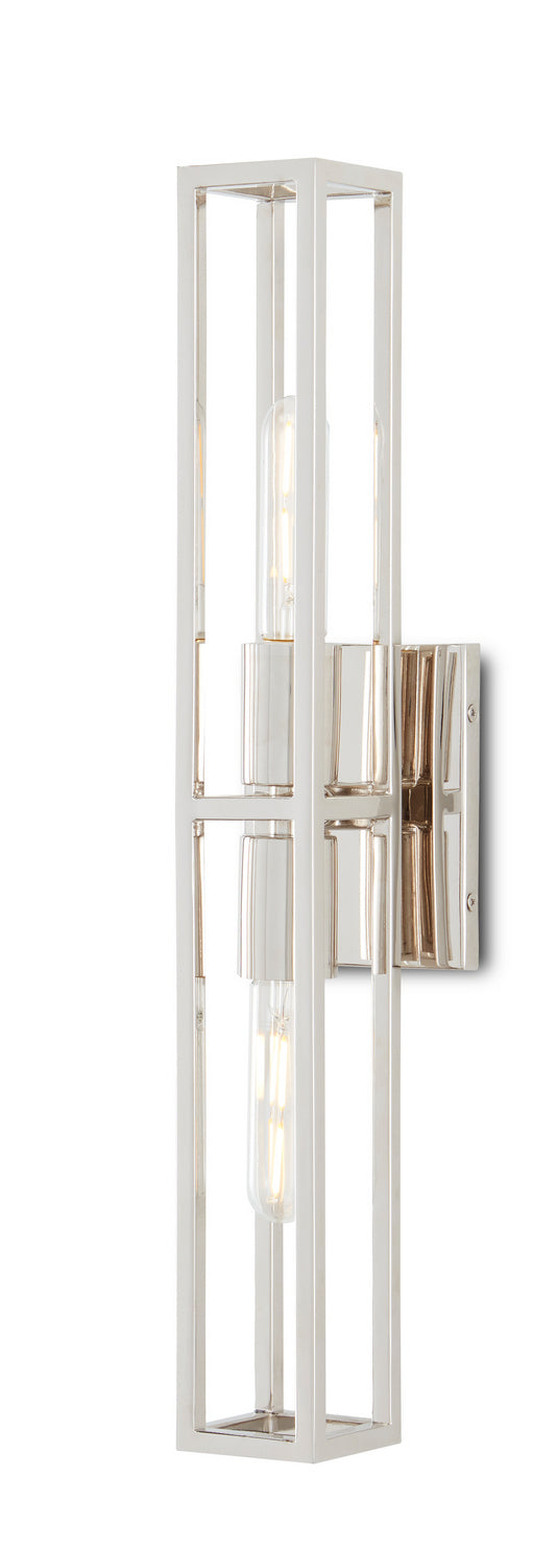 Two Light Wall Sconce from the Bagno collection in Polished Nickel finish