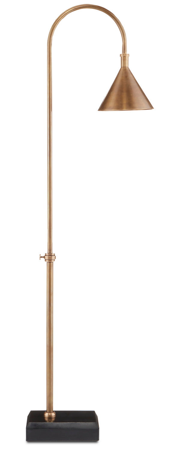 One Light Floor Lamp from the Vision collection in Vintage Brass/Black finish