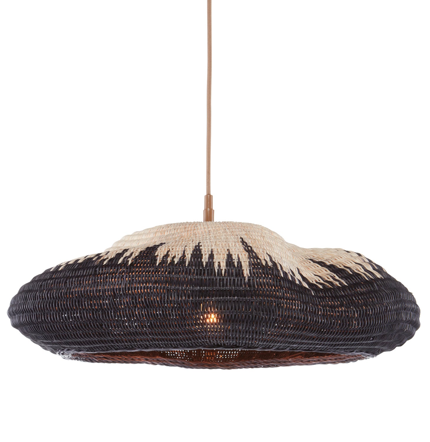 One Light Pendant from the Comme Des Paniers collection in Khaki/Black finish