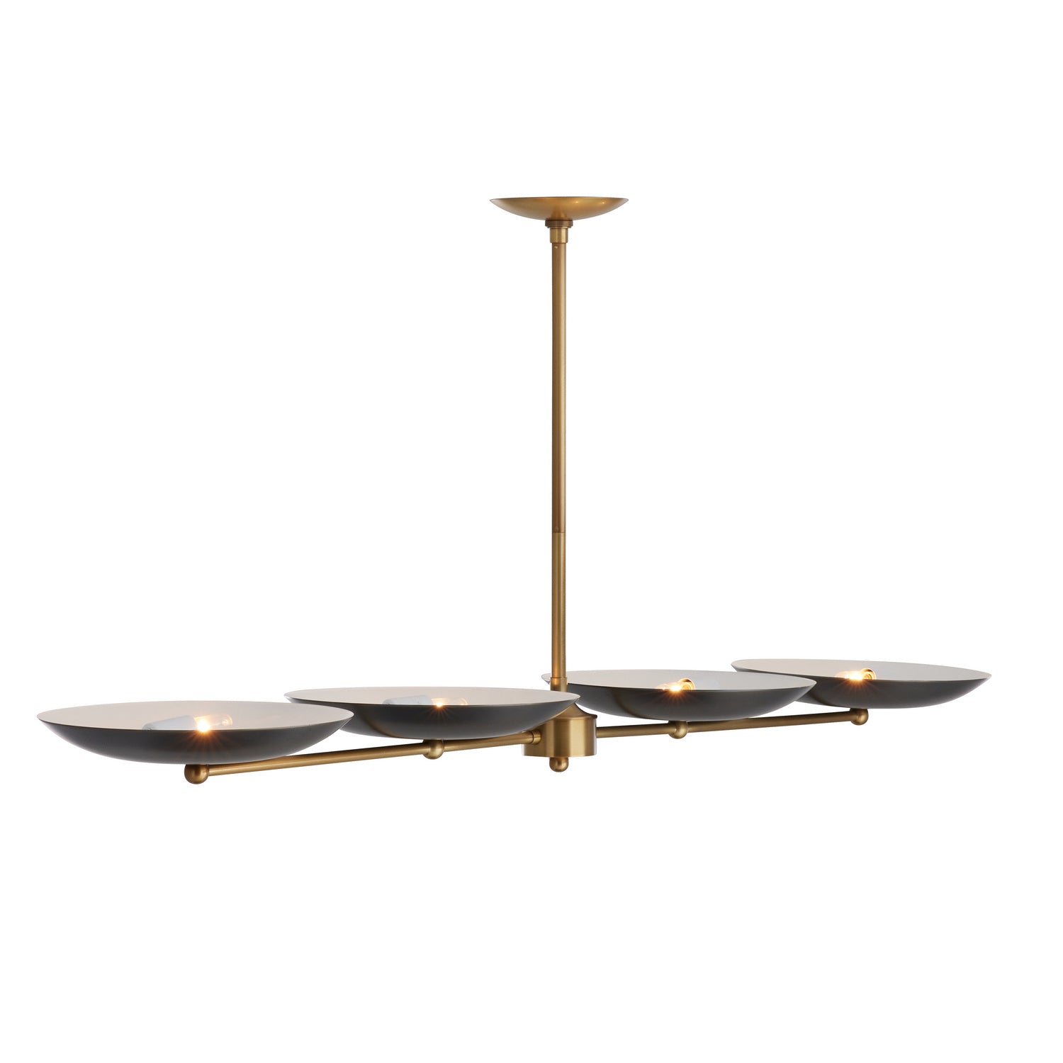 Four Light Chandelier from the Griffith collection in Bronze finish