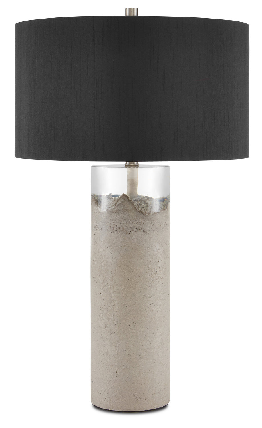 One Light Table Lamp from the Edfu collection in Concrete/Clear finish