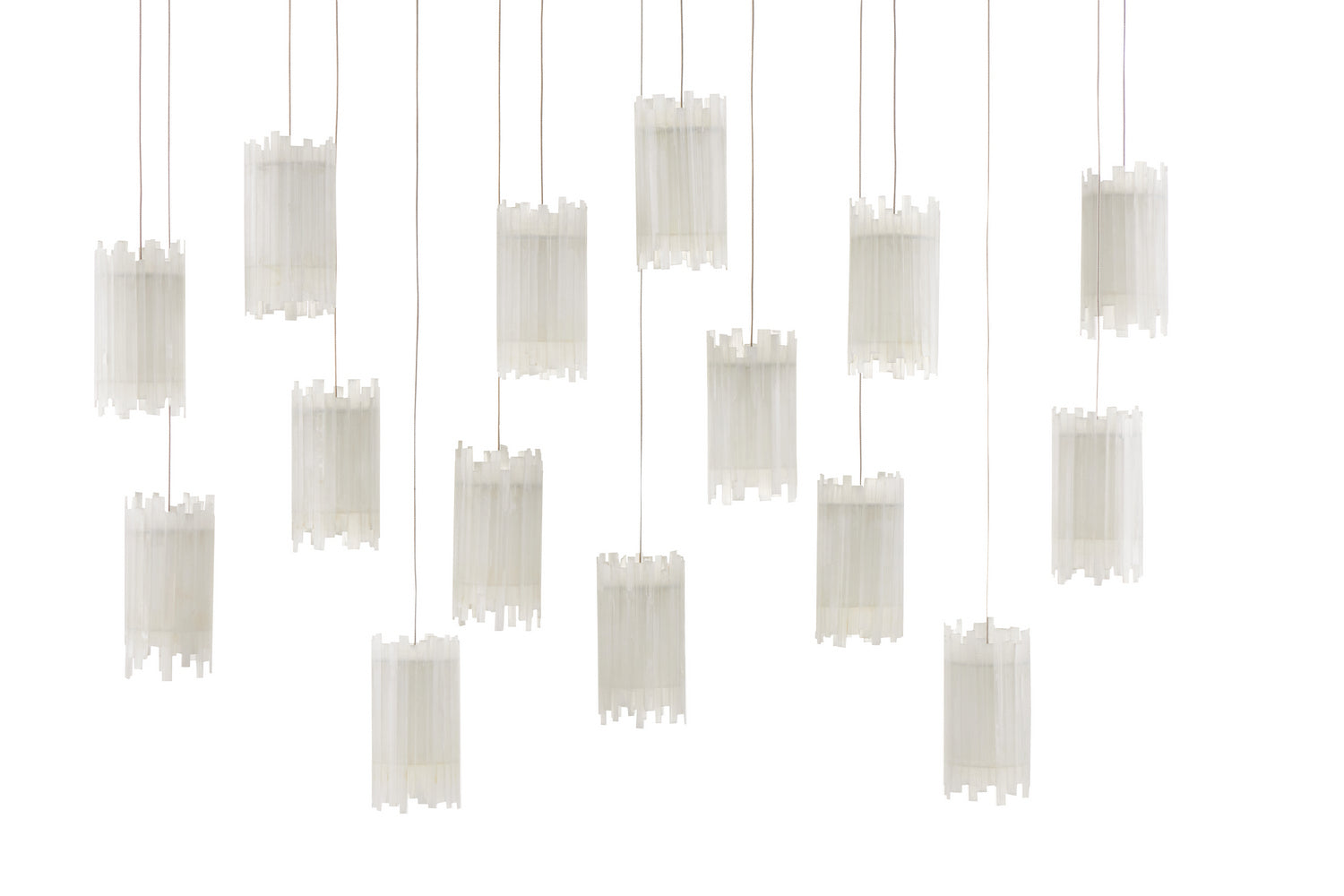 15 Light Pendant from the Escenia collection in Frosted White finish