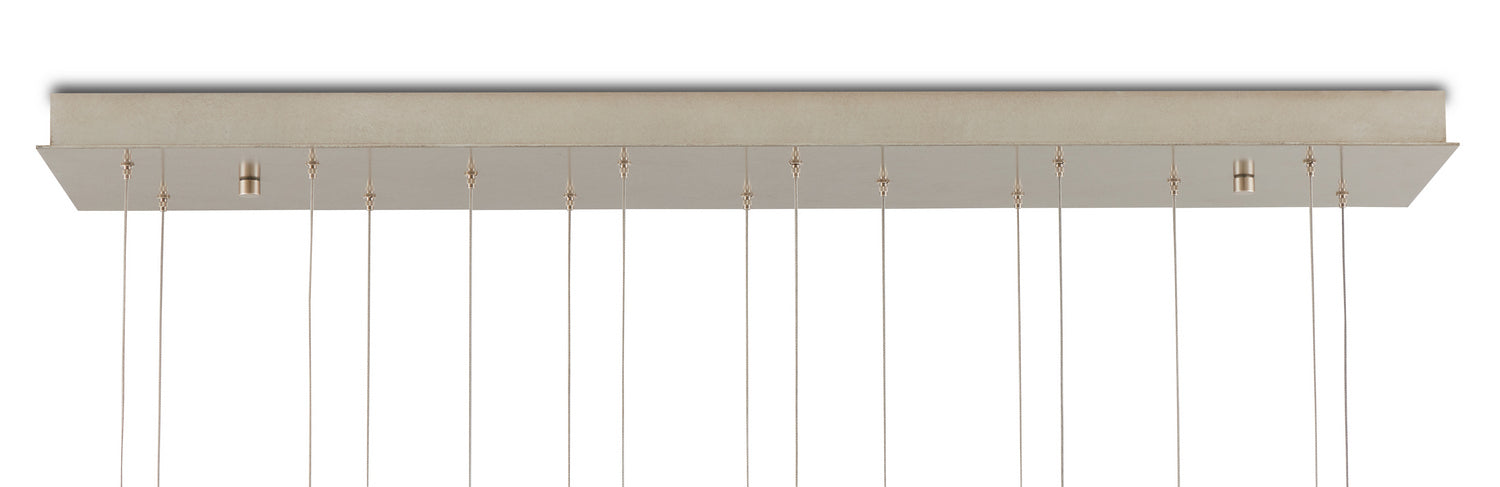 15 Light Pendant from the Daze collection in White/Antique Brass finish