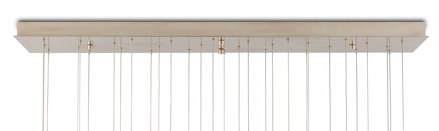 30 Light Pendant from the Daze collection in White/Antique Brass finish