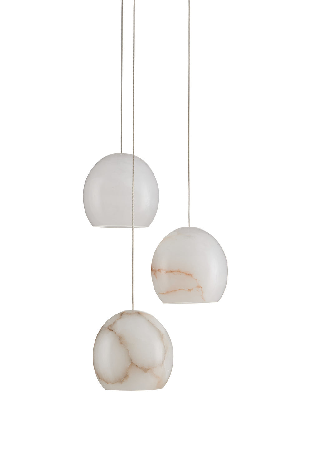 Three Light Pendant from the Lazio collection in White finish