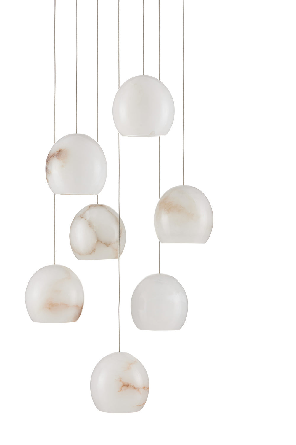 Seven Light Pendant from the Lazio collection in White finish