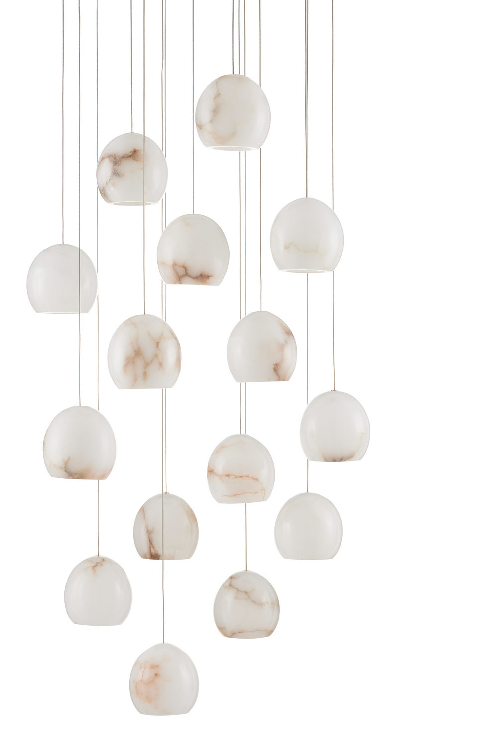 15 Light Pendant from the Lazio collection in White finish