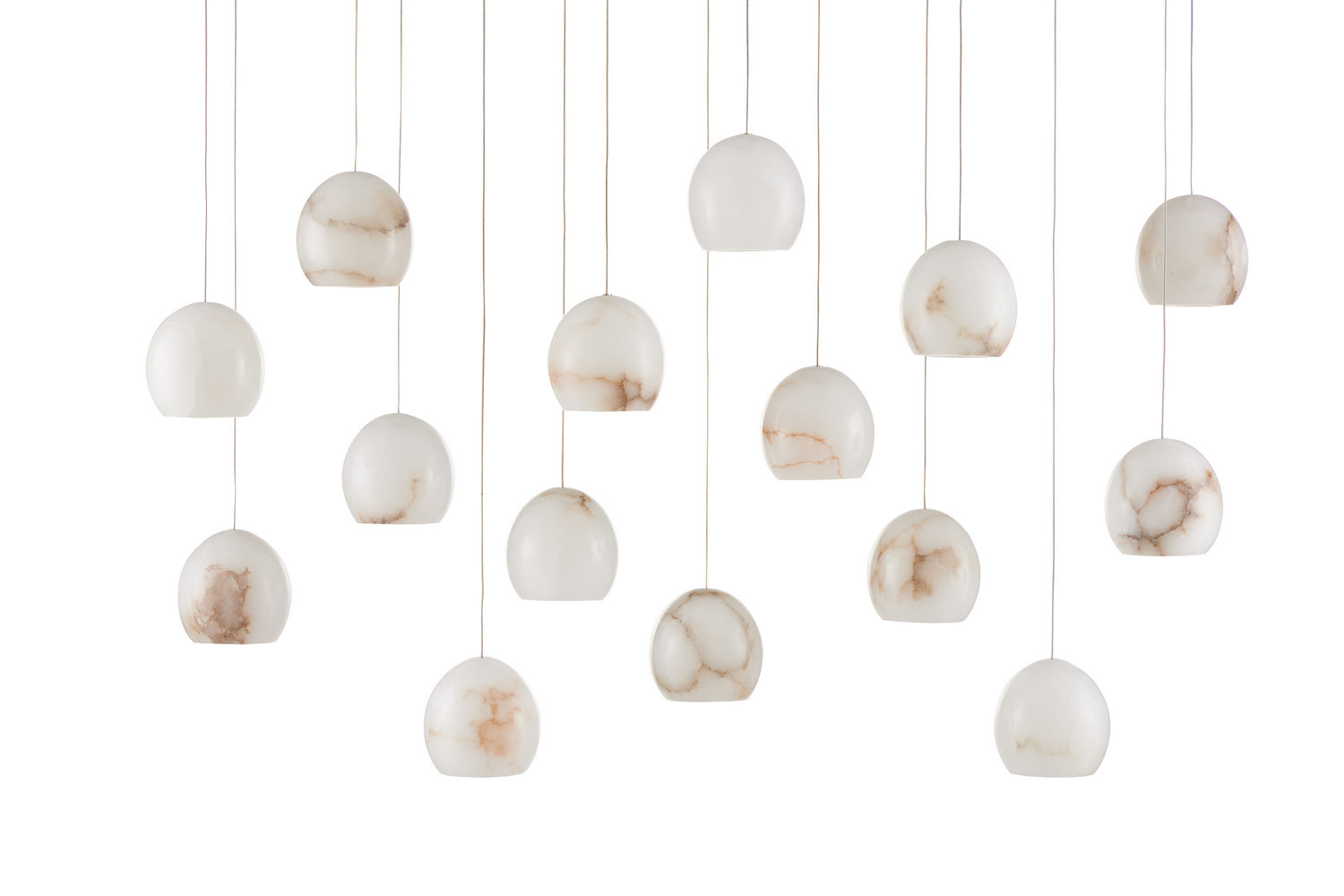 15 Light Pendant from the Lazio collection in White finish